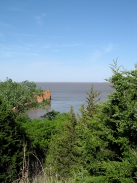 View of the the lake from Great Salt Plains State Park.