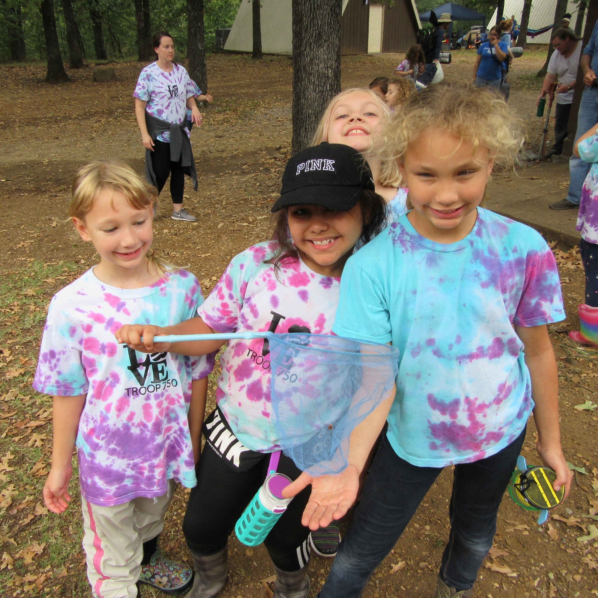 Girl scouts at a fun event