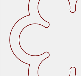 Crimson floral detail