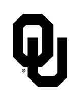 interlocking OU, black on white background