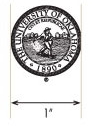 Image illustrating the minimum size of 1" for the OU seal.