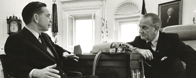 Carl Albert and Lyndon Johnson