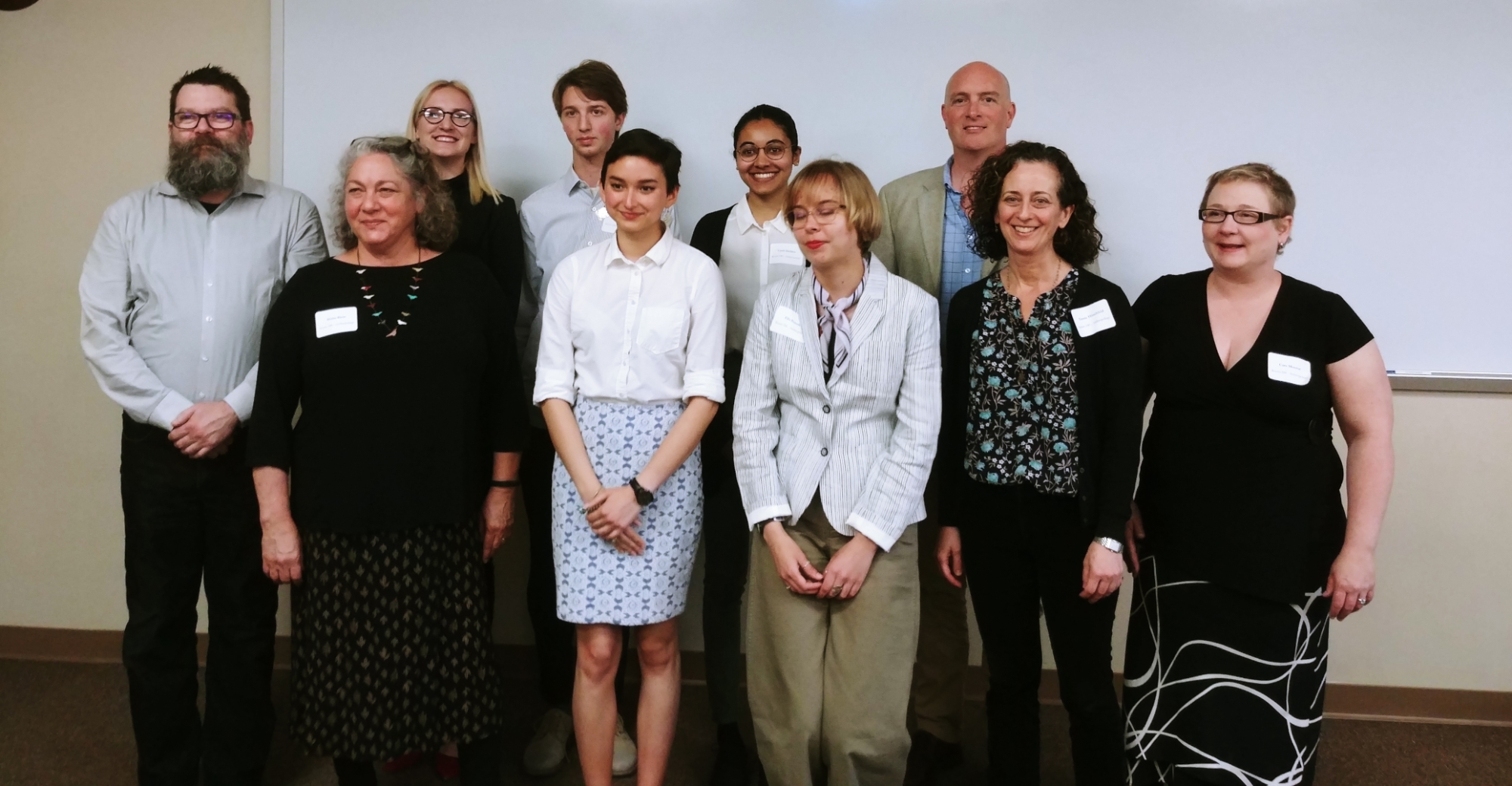 OU Undergraduate Research Day 2019 shoring Anthropology student presenters and their mentors.