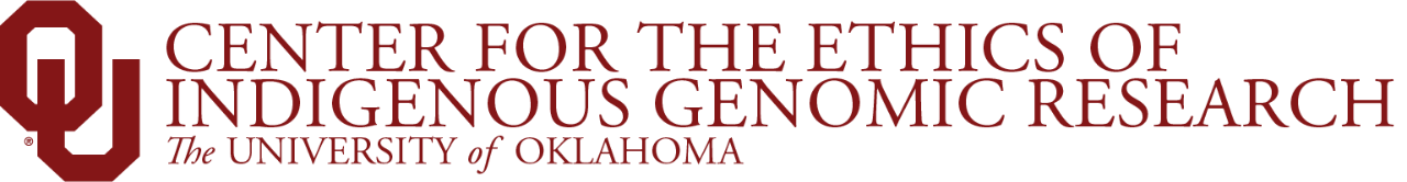 Center for the Ethics of Indigenous Genomic Research, The University of Oklahoma website wordmark