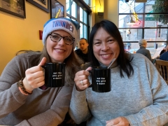 CEIGR Partners Jessica Blanchard and Christie Byars enjoy breakfast ahead of a CEIGR consortium meeting in Seattle, WA. 