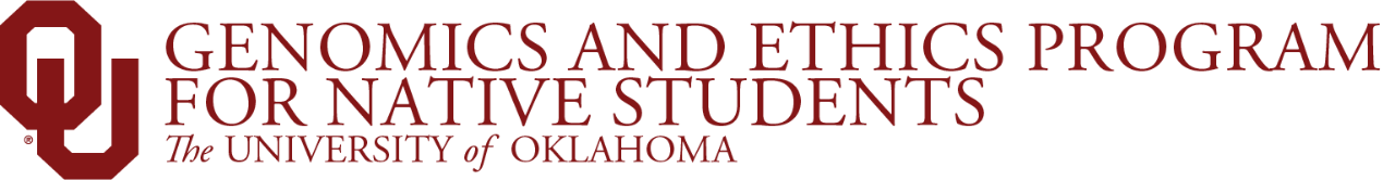 Genomics and Ethics Program for Native Students, The University of Oklahoma website wordmark