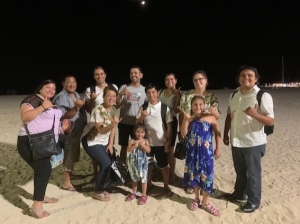 GEN Students, Staff and families enjoy an evening on the beach after attending SACNAS in Honolulu, HI.