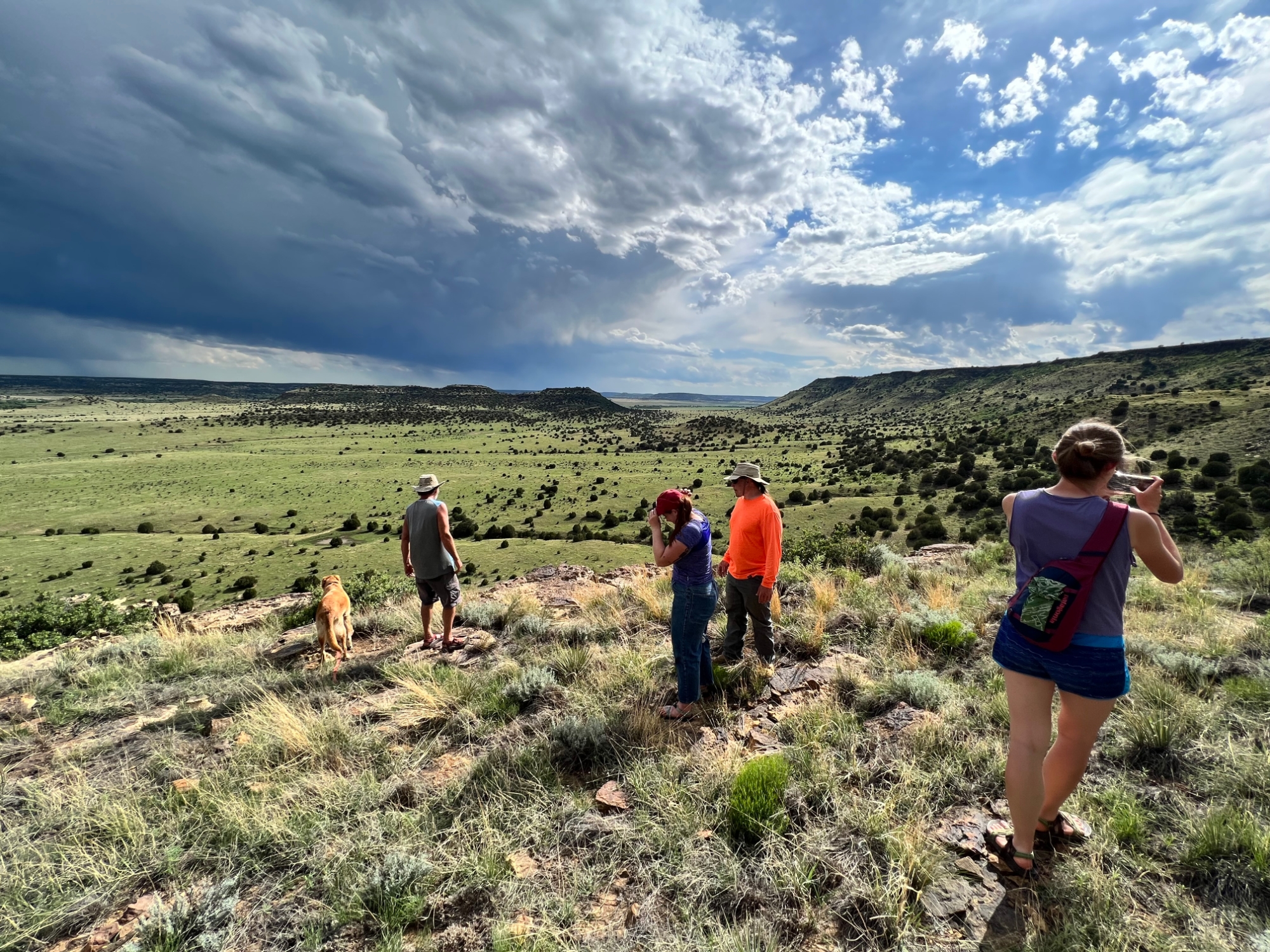 2023 archaeological fieldschool showing GTAs and Lee Bement near Black Mesa, Oklahoma.