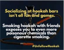 Socializing at hookah bars isn't all fun and games. Smooking hookah with friends exposes you to even more poisonous chemicals than ciggrate smoking