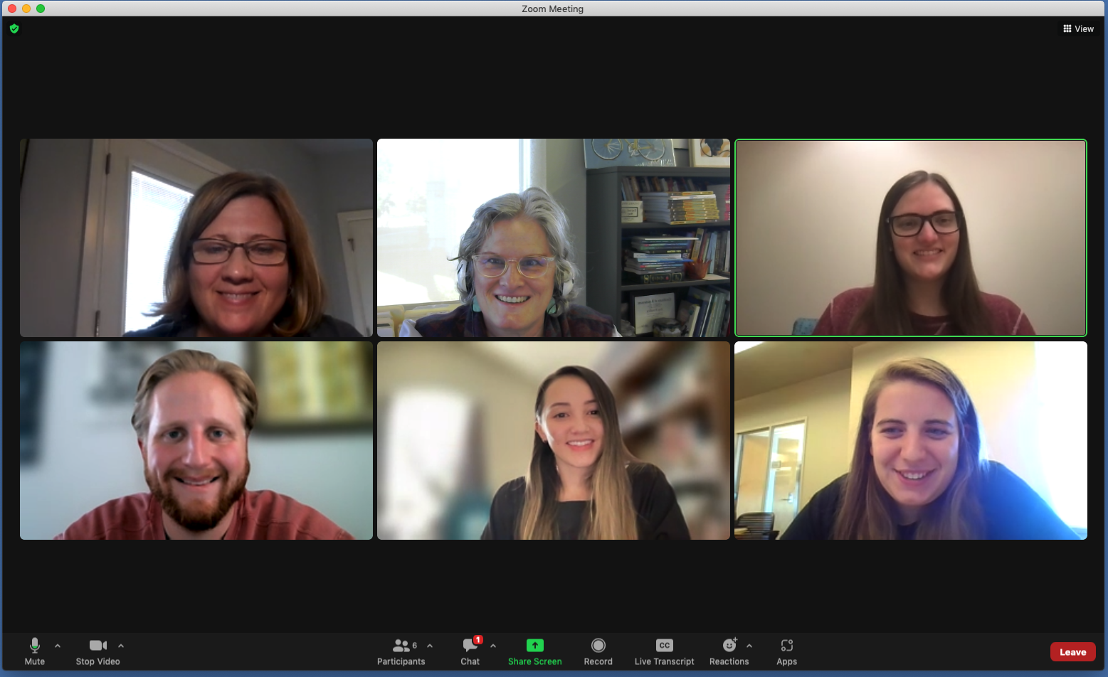 photo of research team on zoom meeting