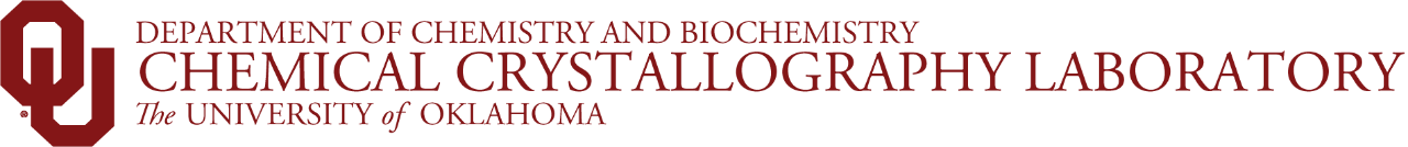 Department of Chemistry and Biochemistry, Chemical Crystallography Laboratory, The University of Oklahoma website wordmark