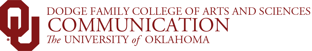 Interlocking O U, Dodge Family College of Arts and Sciences, Communication, The University of Oklahoma website wordmark.