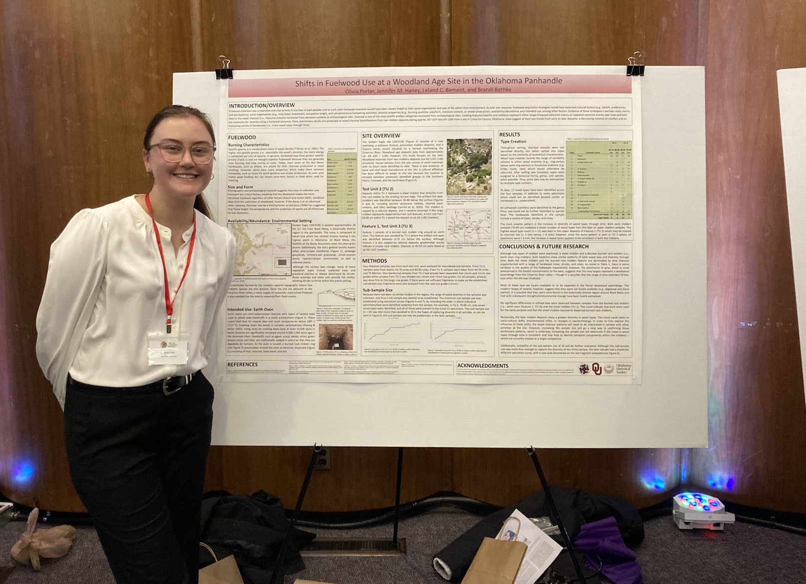 Olivia Porter presents research on fuelwood use in the Oklahoma panhandle