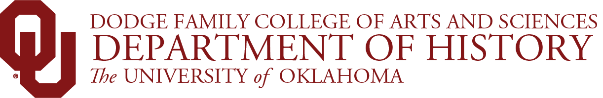 Interlocking OU, Dodge Family College of Arts and Sciences, Department of History, The University of Oklahoma website wordmark.