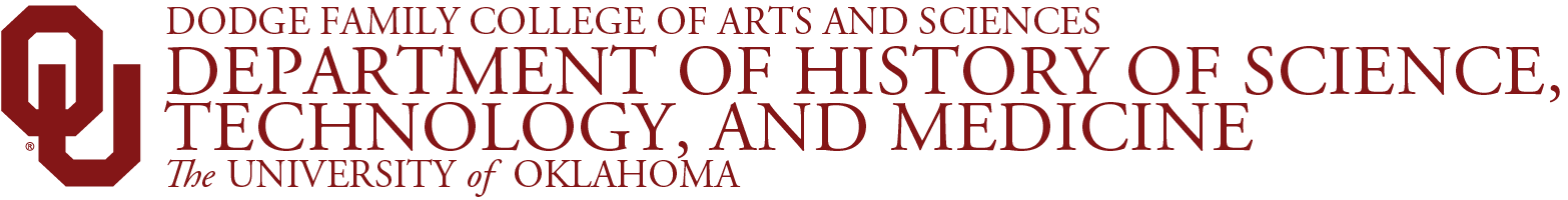 Interlocking O U, Dodge Family College of Arts and Sciences, Department of History of Science, Technology, and Medicine, The University of Oklahoma website wordmark.