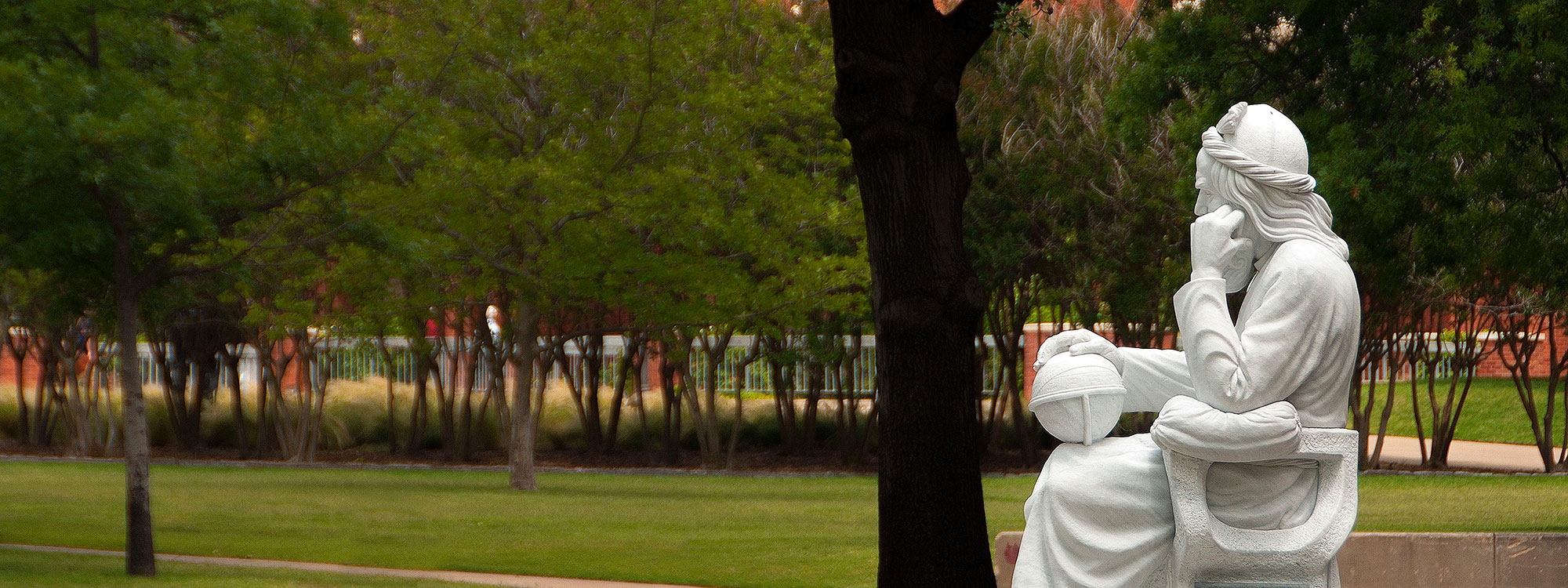 The Oman Khayyam statue on the University of Oklahoma Norman campus.