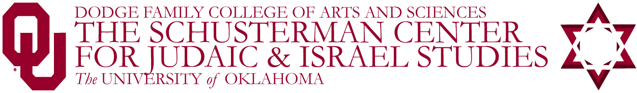 Interlocking OU, Dodge Family College of Arts and Sciences, The Schusterman Center for Judaic & Israel Studies, The University of Oklahoma website wordmark.