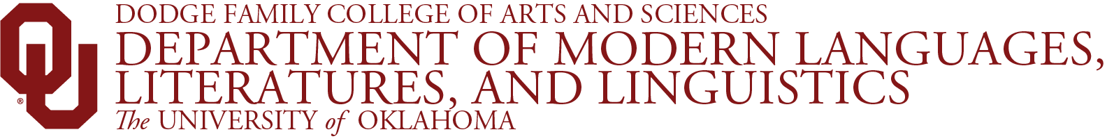 OU Dodge Family College of Arts and Sciences, Department of Modern Languages, Literatures, and Linguistics, The University of Oklahoma wordmark