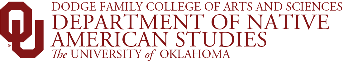 OU Dodge Family College of Arts and Sciences, Native American Studies, The University of Oklahoma wordmark