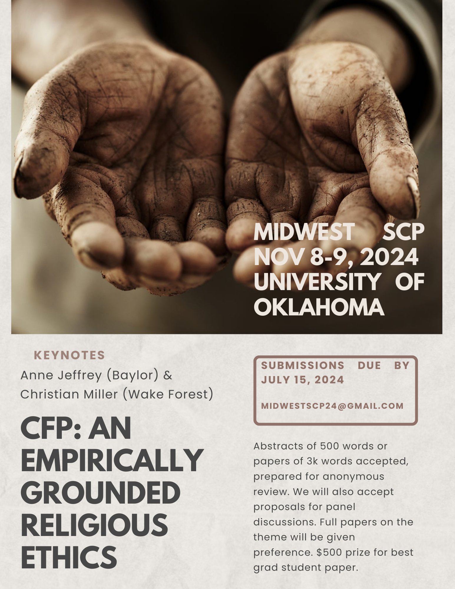 Poster for the 2024 Midwest SCP Meeting on November 8-9, 2024.