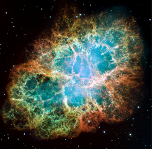 An image of the Crab Nebula.