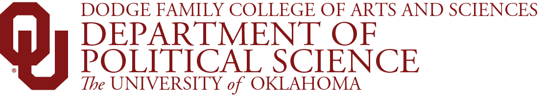 Interlocking OU, Dodge Family College of Arts and Sciences, Department of Political Science, The University of Oklahoma website wordmark.