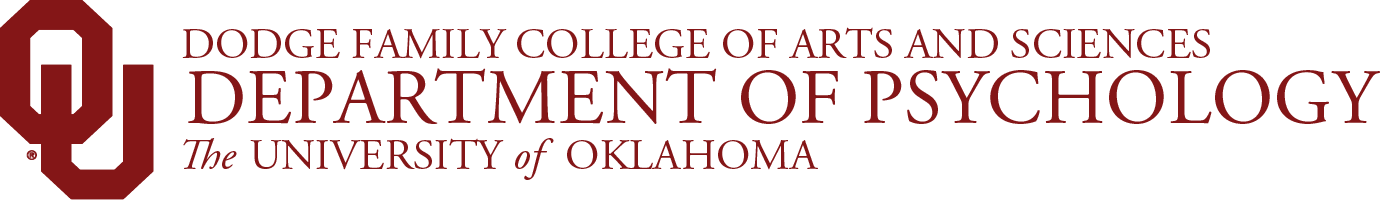 Interlocking OU, Dodge Family College of Arts and Sciences, Department of Psychology, The University of Oklahoma website wordmark.