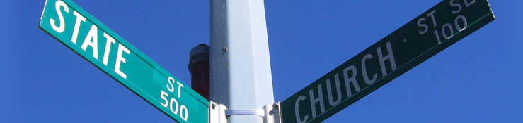 Church and State Street Signs