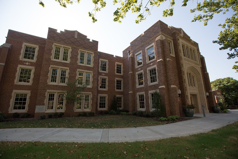 Brick exterior of Robertson Hall.