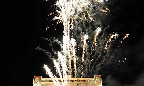 Fireworks display at Owen Field.