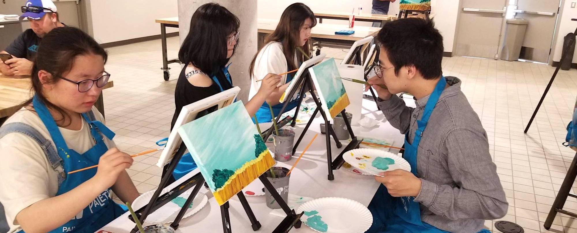 CESL students painting