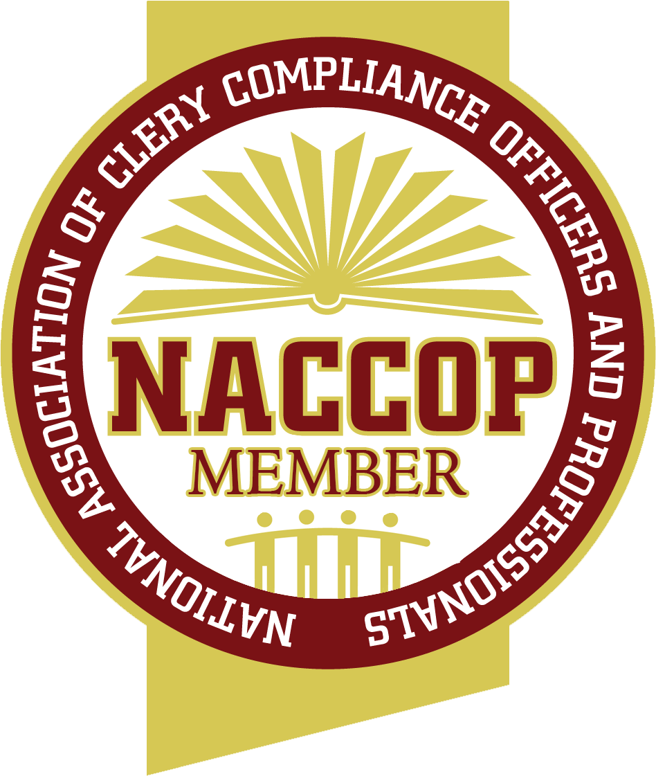 NACCOP member, National Association of Clery Compliance Officers and Professionals logo