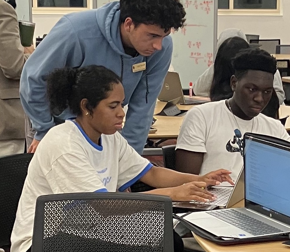 Students participating in an Engineering Study Night.