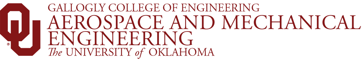 Interlocking OU, Gallogly College of Engineering, Aerospace and Mechanical Engineering, The University of Oklahoma website wordmark.