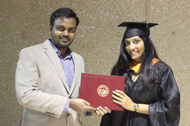 Abhishek and Manasa graduation