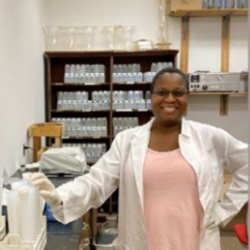 Cheyenne Morgan working in CREW labs