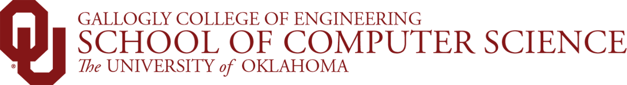 Interlocking OU, Gallogly College of Engineering, School of Computer Science, The University of Oklahoma website wordmark.