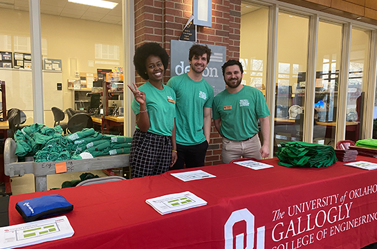 Open house student and staff volunteers
