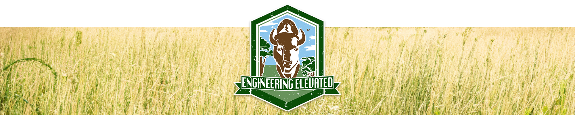 Engineering Open House logo over grassy field. Slogan: Engineering Elevated. Engineers' Week 2024, February 19-23.