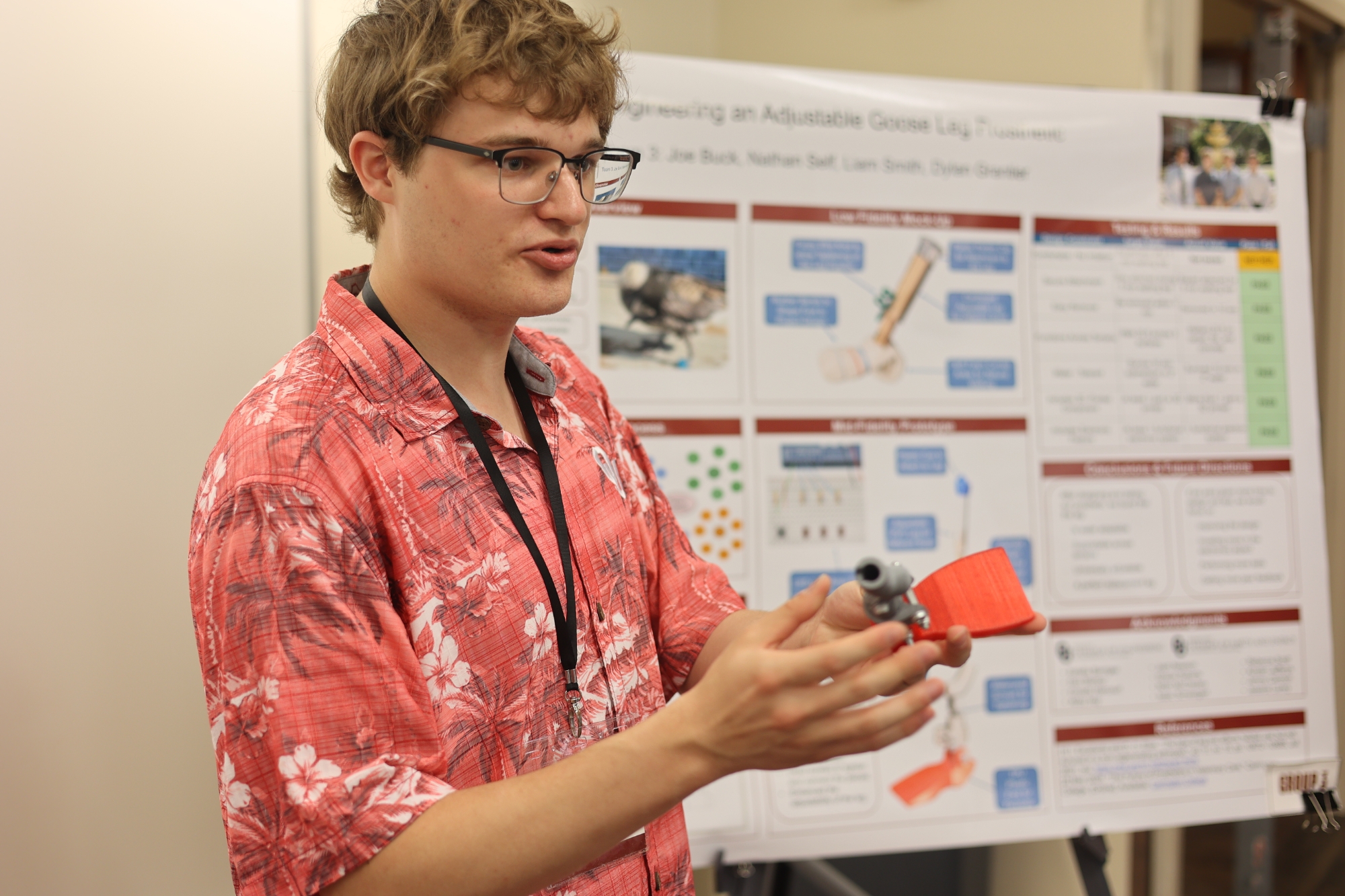 Student participates in the 2025 Engineering Summer Bridge Closing Showcase.