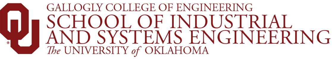 Interlocking OU, Gallogly College of Engineering, School of Industrial and Systems Engineering, The University of Oklahoma website wordmark..