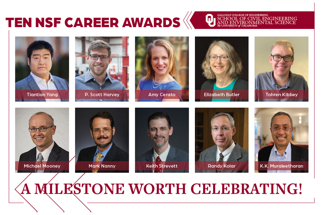 OU CEES Ten NSF CAREER Award Winners