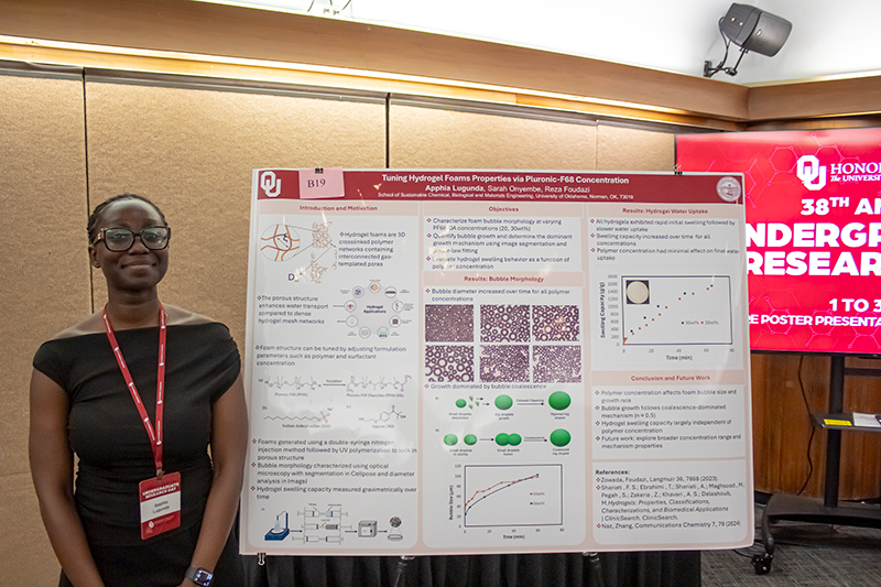 Apphia Lugunda and their research titled "Tunning Hydrogel Foams Properties Via Pluronic F-68 Concentration"