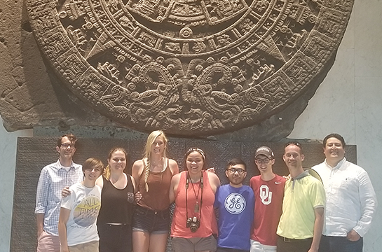 Group of students in Mexico, led by Dr. Kash Barker and Dr. Andres Gonzalez