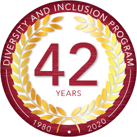 Diversity and Inclusion 1980 to 2022 (40th anniversary badge)