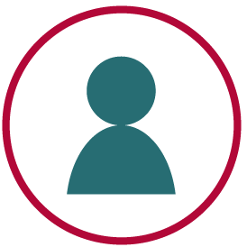 Circle with user icon.