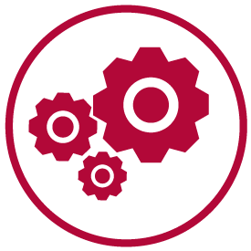 Circle with gears icon.