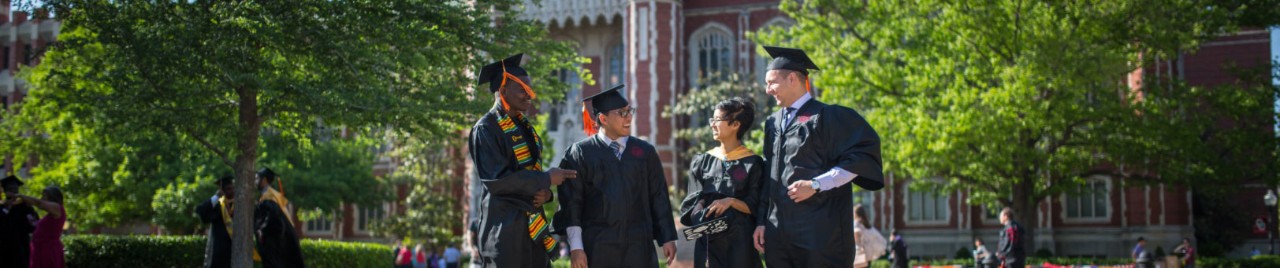 University of Oklahoma graduates walking on campus