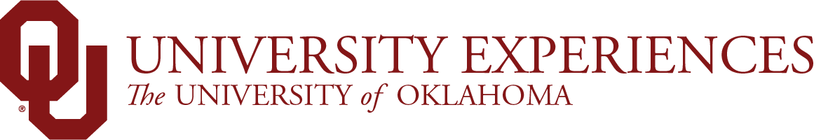 Interlocking O U, University Experiences, The University of Oklahoma website wordmark