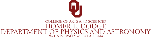 OU College of Arts and Sciences, Homer L. Dodge Department of Physics and Astronomy, The University of Oklahoma website wordmark